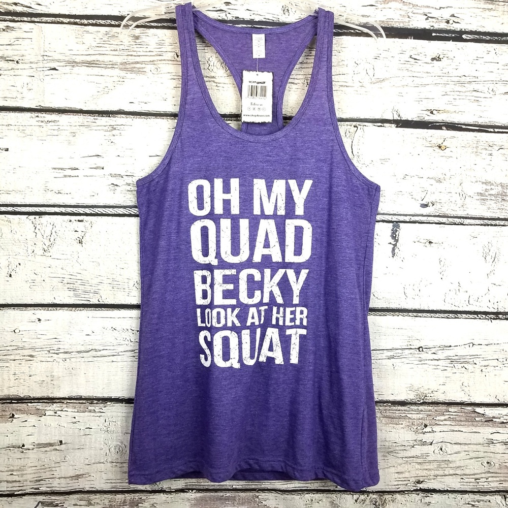 Oh my quad Becky look at her squat purple workout